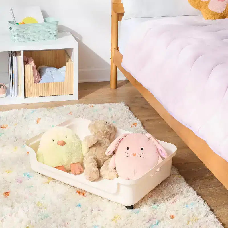 Rangement roulant sous lit pour enfants
