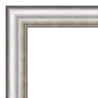 Miroir mural encadré de salon argenté 63,5 x 63,5 cm