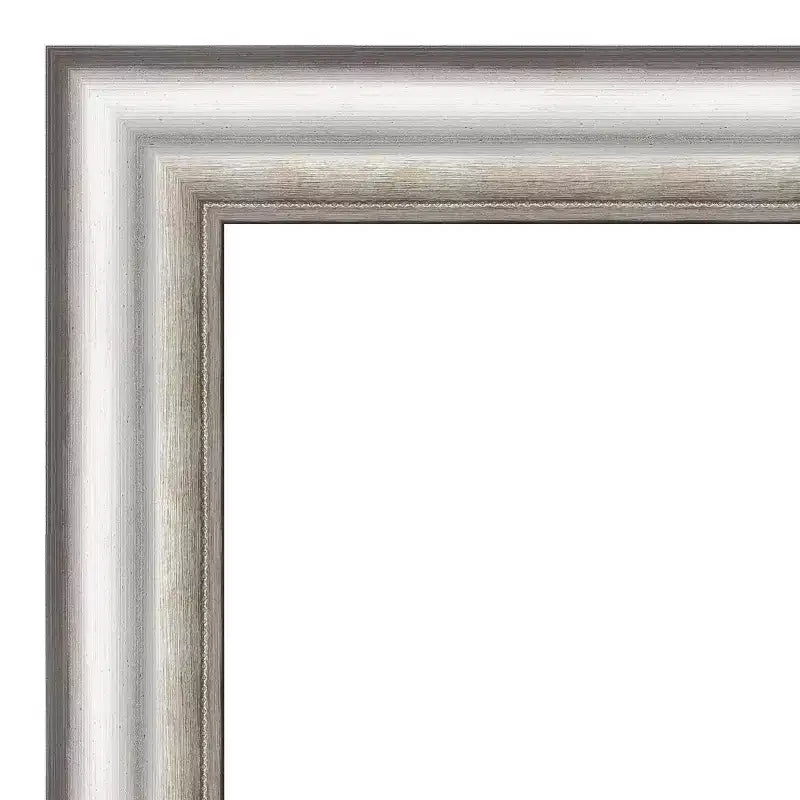 Miroir mural encadré de salon argenté 63,5 x 63,5 cm