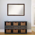 Miroir mural étroit encadré Wildwood 39"x27" Marron : Biseauté, Rectangulaire, Cadre en polystyrène