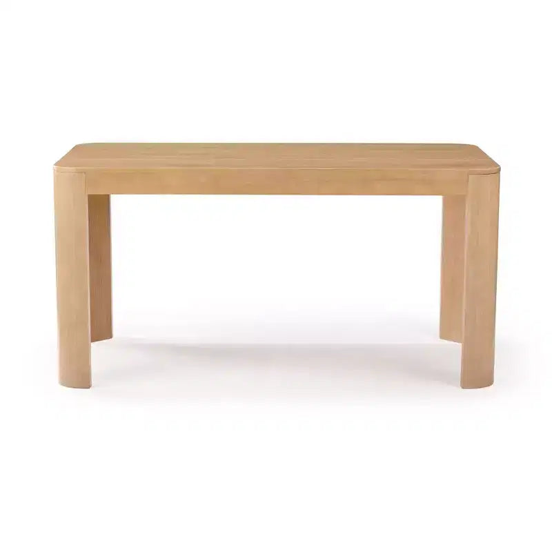 Table de salle à manger Contour, table de cuisine 60 en bois massif, table ronde moderne pour 4 personnes, table de salle à manger et de cuisine rectangulaire en bois pour la maison