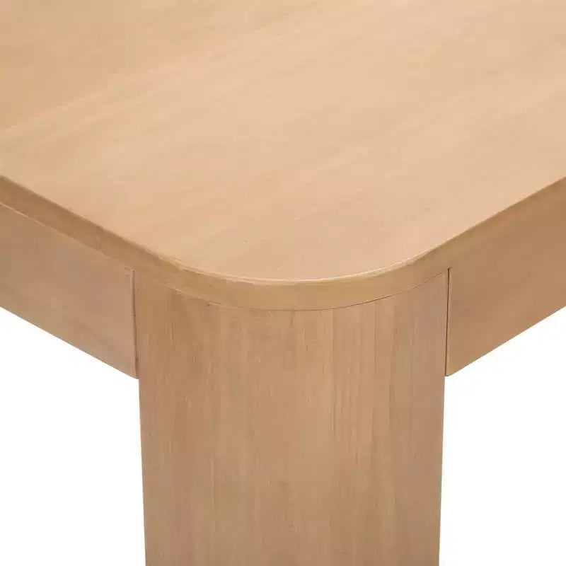 Table de salle à manger Contour, table de cuisine 60 en bois massif, table ronde moderne pour 4 personnes, table de salle à manger et de cuisine rectangulaire en bois pour la maison