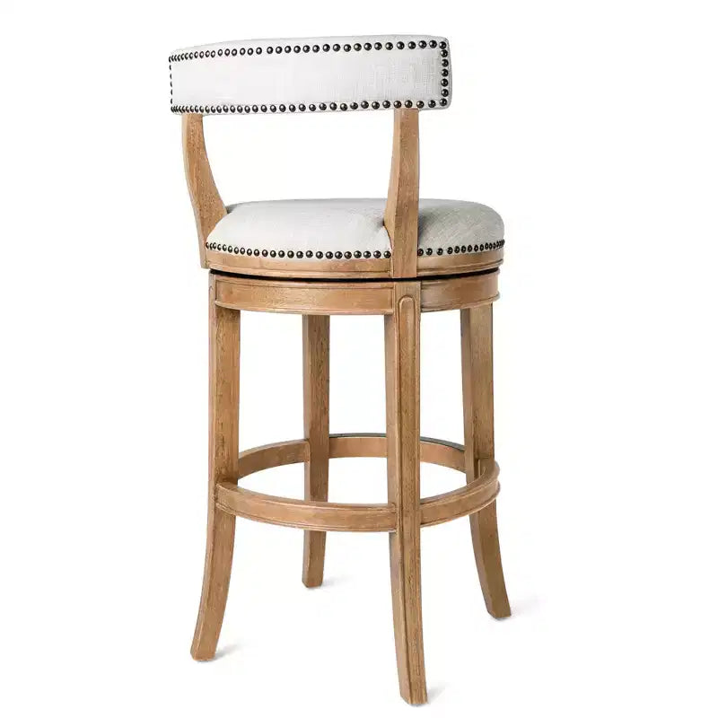 Tabouret de bar pivotant Alexander avec revêtement en tissu 31