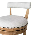 Tabouret de bar pivotant Alexander avec revêtement en tissu 31