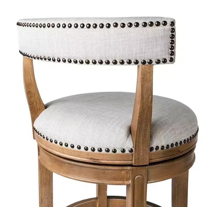 Tabouret de bar pivotant Alexander avec revêtement en tissu 31