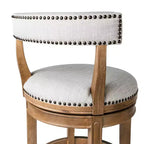 Tabouret de bar pivotant Alexander avec revêtement en tissu 31
