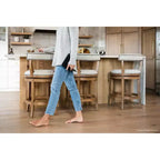 Tabouret de bar pivotant Alexander avec revêtement en tissu 31