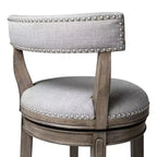 Tabouret de bar pivotant Alexander avec revêtement en tissu 31