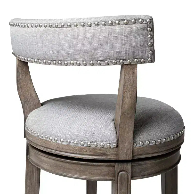 Tabouret de bar pivotant Alexander avec revêtement en tissu 31