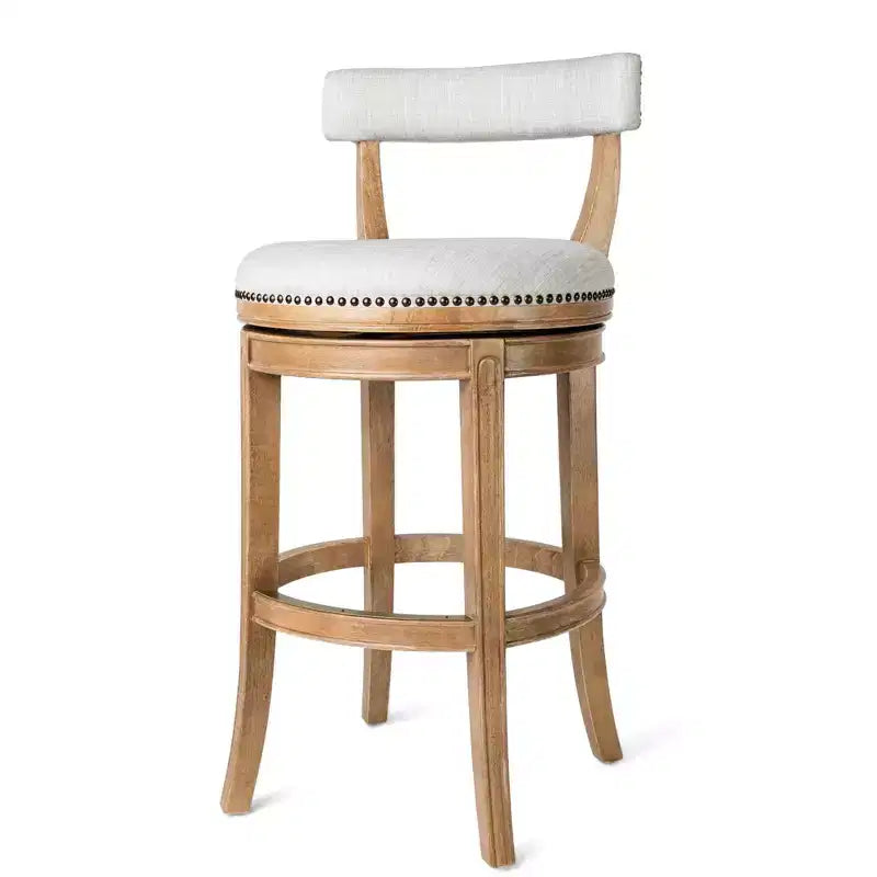 Tabouret de bar pivotant Alexander avec revêtement en tissu 31