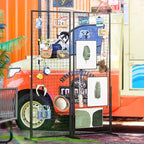 Tour de panneaux grillagés 2' x 5.6', 2 packs de présentoirs grillagés avec base en T, double face
