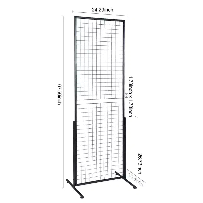 Tour de panneaux grillagés 2' x 5.6', 2 packs de présentoirs grillagés avec base en T, double face