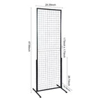 Tour de panneaux grillagés 2' x 5.6', 2 packs de présentoirs grillagés avec base en T, double face