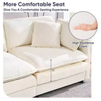 Canapé sectionnel modulaire en U de 256,5 cm, canapé nuage à 5 places avec 2 poufs, canapé-lit moderne en chenille avec assise profonde