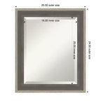 Miroir mural de salle de bain encadré en bois biseauté Cottage
