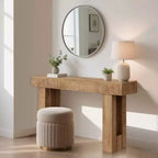 Console rustique de 63 po pour ferme en bois coupé avec étagère ouverte (pour salon/entrée/couloir)