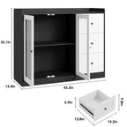 Buffets, Commodes d'appoint avec portes vitrées, Buffets de cuisine, Meubles bas de bar en bois