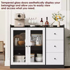 Buffets, Commodes d'appoint avec portes vitrées, Buffets de cuisine, Meubles bas de bar en bois