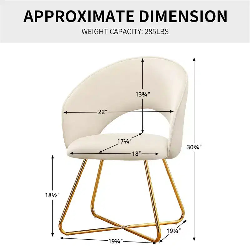 Fauteuil de coiffeuse en faux velours, Chaise d'appoint moderne pour coiffeuse, Tabouret de maquillage rembourré pour chambre à coucher, salon, dressing