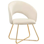 Fauteuil de coiffeuse en faux velours, Chaise d'appoint moderne pour coiffeuse, Tabouret de maquillage rembourré pour chambre à coucher, salon, dressing