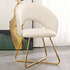 Fauteuil de coiffeuse en faux velours, Chaise d'appoint moderne pour coiffeuse, Tabouret de maquillage rembourré pour chambre à coucher, salon, dressing