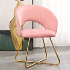 Fauteuil de coiffeuse en faux velours, Chaise d'appoint moderne pour coiffeuse, Tabouret de maquillage rembourré pour chambre à coucher, salon, dressing