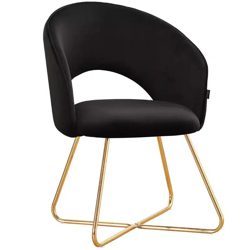 Fauteuil de coiffeuse en faux velours, Chaise d'appoint moderne pour coiffeuse, Tabouret de maquillage rembourré pour chambre à coucher, salon, dressing