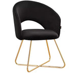 Fauteuil de coiffeuse en faux velours, Chaise d'appoint moderne pour coiffeuse, Tabouret de maquillage rembourré pour chambre à coucher, salon, dressing