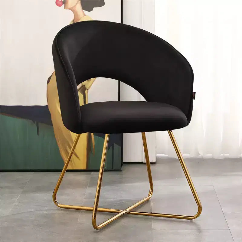 Fauteuil de coiffeuse en faux velours, Chaise d'appoint moderne pour coiffeuse, Tabouret de maquillage rembourré pour chambre à coucher, salon, dressing