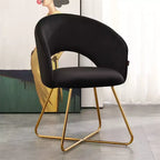 Fauteuil de coiffeuse en faux velours, Chaise d'appoint moderne pour coiffeuse, Tabouret de maquillage rembourré pour chambre à coucher, salon, dressing