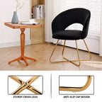 Fauteuil de coiffeuse en faux velours, Chaise d'appoint moderne pour coiffeuse, Tabouret de maquillage rembourré pour chambre à coucher, salon, dressing