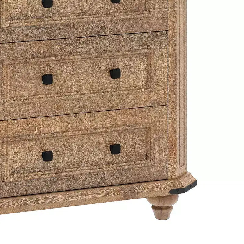 Table de chevet à 3 tiroirs Petite commode pour chambre Marron rustique