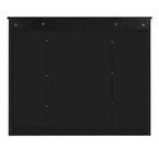 Armoire à pharmacie rectangulaire en MDF, 35 po larg. x 28 po haut., avec miroir, charnières à fermeture douce, 8 étagères, noire