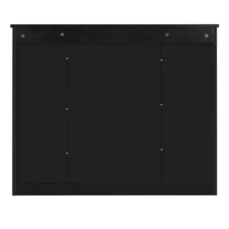 Armoire à pharmacie rectangulaire en MDF, 35 po larg. x 28 po haut., avec miroir, charnières à fermeture douce, 8 étagères, noire
