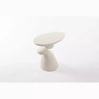 Table d'appoint décorative élégante, table d'appoint en fibre de verre avec piédestal, table de canapé décorative pour salon, chambre à coucher, chambre d'amis