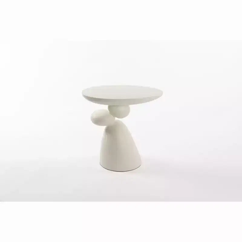 Table d'appoint décorative élégante, table d'appoint en fibre de verre avec piédestal, table de canapé décorative pour salon, chambre à coucher, chambre d'amis