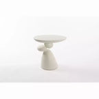Table d'appoint décorative élégante, table d'appoint en fibre de verre avec piédestal, table de canapé décorative pour salon, chambre à coucher, chambre d'amis