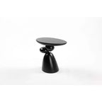 Table d'appoint décorative élégante, table d'appoint en fibre de verre avec piédestal, table de canapé décorative pour salon, chambre à coucher, chambre d'amis
