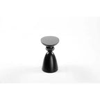 Table d'appoint décorative élégante, table d'appoint en fibre de verre avec piédestal, table de canapé décorative pour salon, chambre à coucher, chambre d'amis