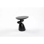 Table d'appoint décorative élégante, table d'appoint en fibre de verre avec piédestal, table de canapé décorative pour salon, chambre à coucher, chambre d'amis