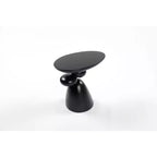 Table d'appoint décorative élégante, table d'appoint en fibre de verre avec piédestal, table de canapé décorative pour salon, chambre à coucher, chambre d'amis