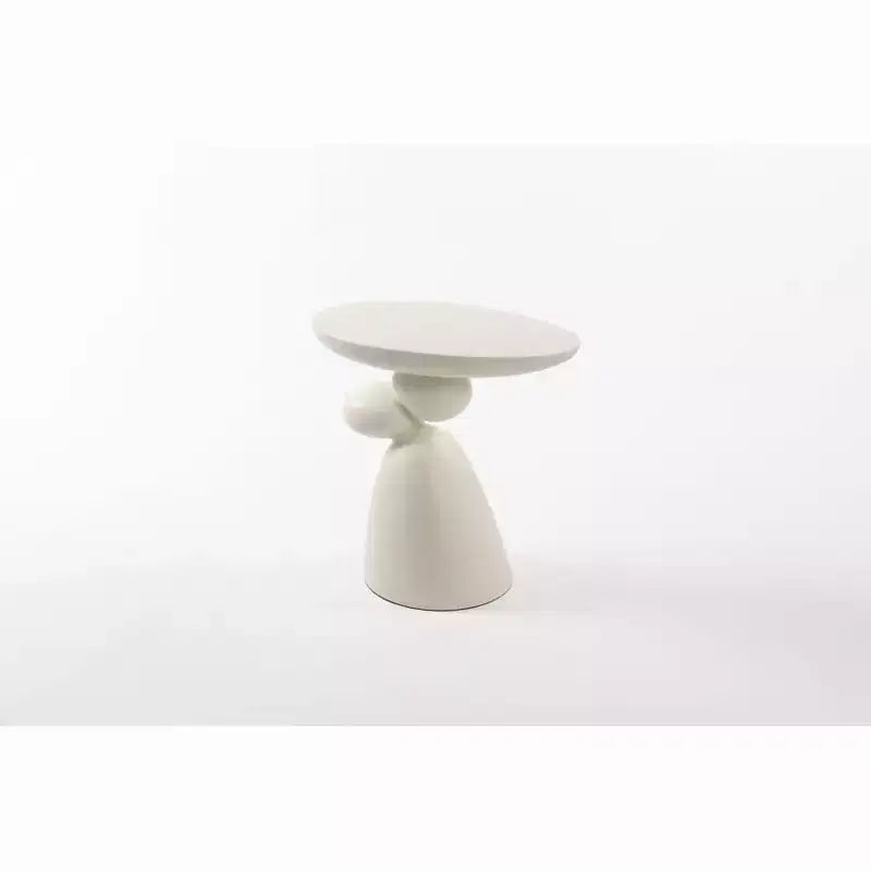 Table d'appoint décorative élégante, table d'appoint en fibre de verre avec piédestal, table de canapé décorative pour salon, chambre à coucher, chambre d'amis