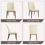 Chaises de salle à manger de style médiéval, siège rembourré avec coussin matelassé, structure et pieds en bois, chaises d'appoint faciles à assembler pour salle à manger