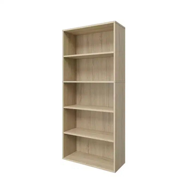 Bibliothèque étagère en bois de 134,1 cm de hauteur avec 5 tablettes réglables