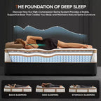 Matelas jumeau de 10 po, matelas hybride à ressorts et mousse à mémoire de forme en boîte, matelas rafraîchissant de fermeté moyenne, soulagement de la pression