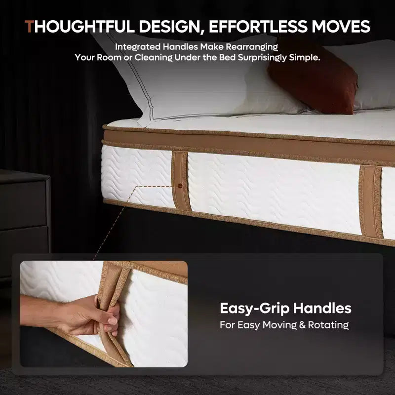 Matelas jumeau de 10 po, matelas hybride à ressorts et mousse à mémoire de forme en boîte, matelas rafraîchissant de fermeté moyenne, soulagement de la pression