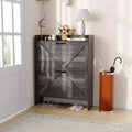 Shoe Cabinet with 2 Flip-Top Drawers, Freestanding Concealed Shoe Rack, Metal Handles, Slim Design for Hallway, Living Room