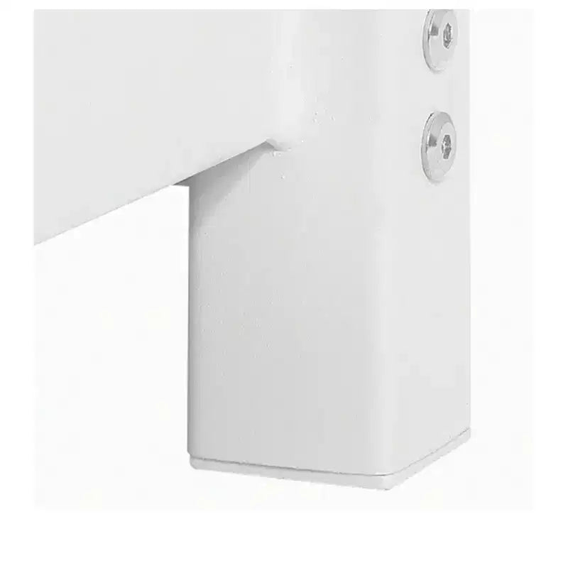 Table d'appoint carrée rétro en bois avec 2 étagères ouvertes pour chambre à coucher, salon, organisateur de rangement, blanc
