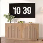 Buffet de salle à manger style ferme moderne avec portes arquées, 63 po, console de rangement