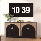 Buffet de salle à manger style ferme moderne avec portes arquées, 63 po, console de rangement